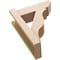 Ekena Millwork 6-in W x 16-in D x 20-in H Funston Slat Rough Cedar Woodgrain TimberThane Outlooker, Primed Tan OUTUR060X16X20FST24RCPR - alternate 4